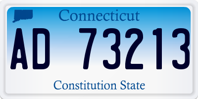 CT license plate AD73213