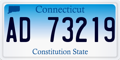 CT license plate AD73219