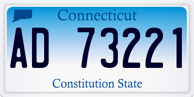 CT license plate AD73221