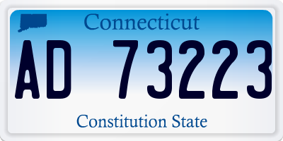 CT license plate AD73223