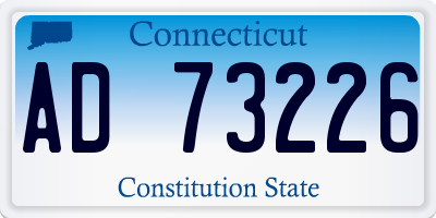 CT license plate AD73226