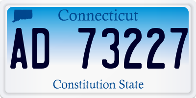 CT license plate AD73227