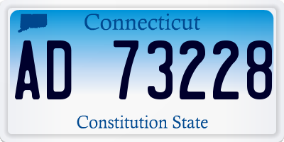 CT license plate AD73228