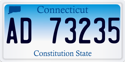 CT license plate AD73235