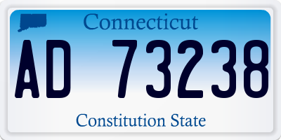 CT license plate AD73238