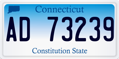 CT license plate AD73239