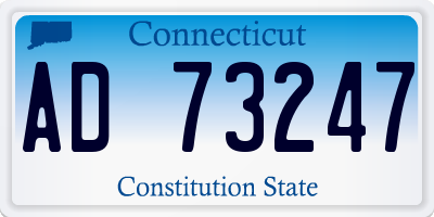 CT license plate AD73247