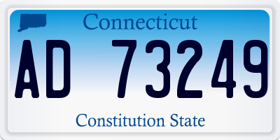 CT license plate AD73249