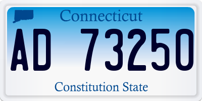 CT license plate AD73250