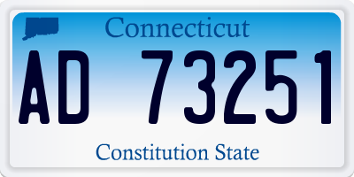 CT license plate AD73251