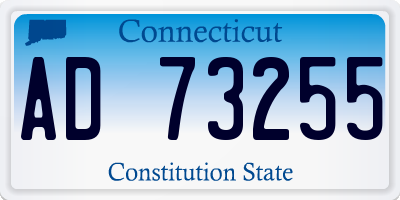 CT license plate AD73255