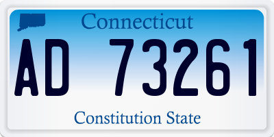 CT license plate AD73261