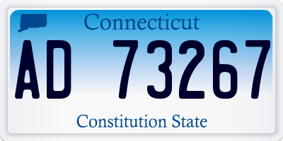 CT license plate AD73267