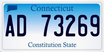 CT license plate AD73269