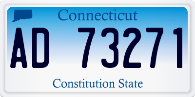 CT license plate AD73271