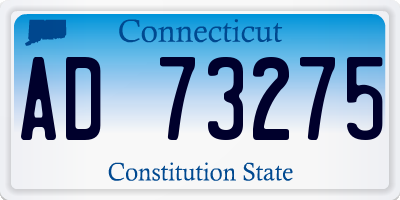 CT license plate AD73275