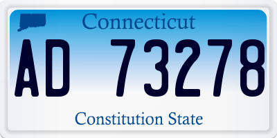 CT license plate AD73278
