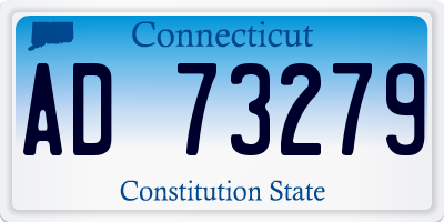CT license plate AD73279