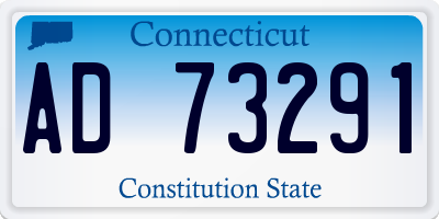 CT license plate AD73291