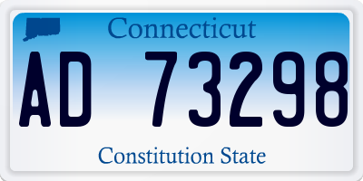 CT license plate AD73298