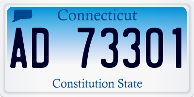 CT license plate AD73301