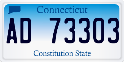 CT license plate AD73303