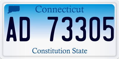 CT license plate AD73305