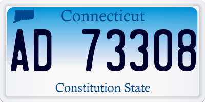CT license plate AD73308
