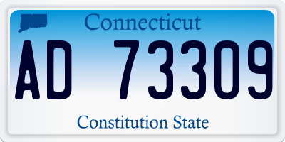 CT license plate AD73309