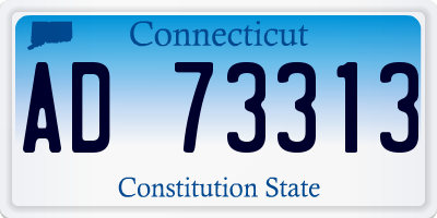 CT license plate AD73313