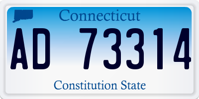 CT license plate AD73314