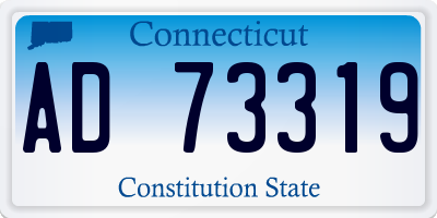 CT license plate AD73319