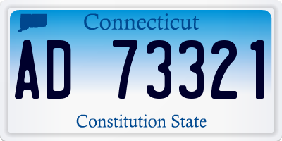 CT license plate AD73321