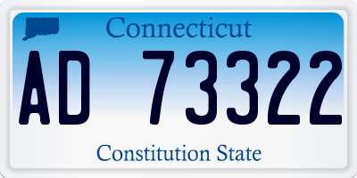 CT license plate AD73322