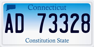 CT license plate AD73328