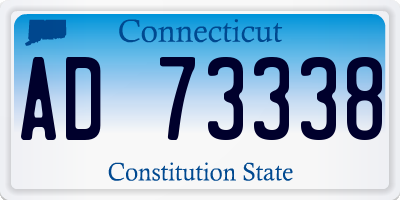 CT license plate AD73338
