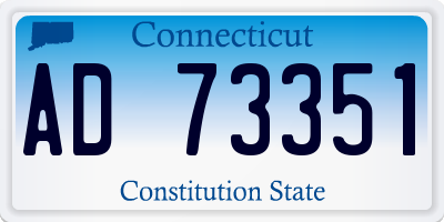 CT license plate AD73351