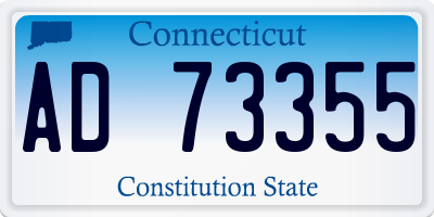 CT license plate AD73355