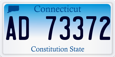 CT license plate AD73372