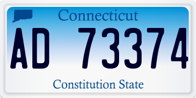 CT license plate AD73374