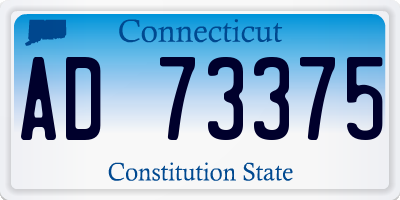 CT license plate AD73375