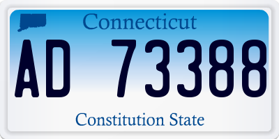 CT license plate AD73388