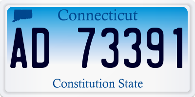 CT license plate AD73391