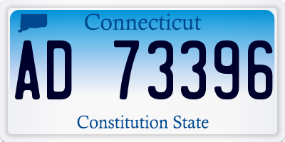 CT license plate AD73396