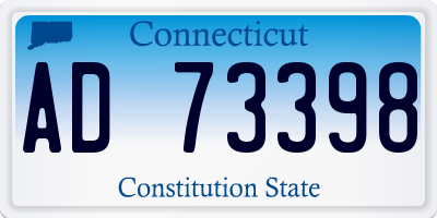 CT license plate AD73398