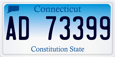 CT license plate AD73399