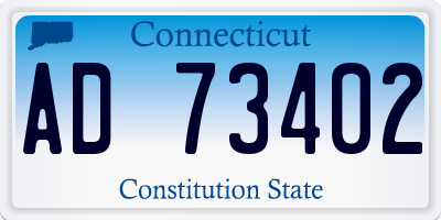 CT license plate AD73402