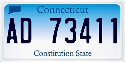 CT license plate AD73411