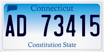 CT license plate AD73415