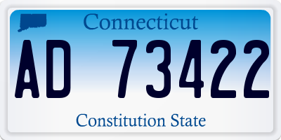 CT license plate AD73422